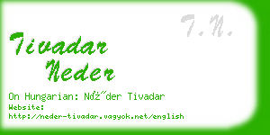 tivadar neder business card